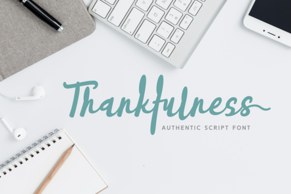 Thankfulness: A Bold Handwritten Font for Crafters